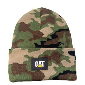 Caterpillar Men's Trademark Cuff Beanie One Size‎ Woodland Camo NEW  NWT
